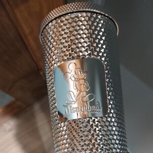 Starbucks Silver Tumbler with Disneyland Resort Mickey Mouse